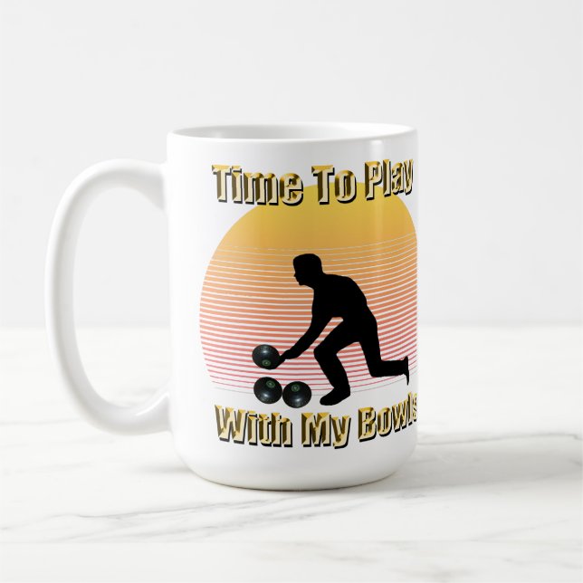 Mug Pelouse Bowls : Il Est Temps De Jouer Avec Mes Bow (Gauche)