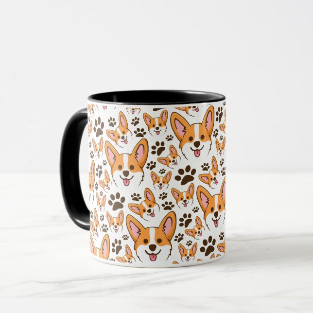 Mug Pembroke Welsh Corgi Chien Coquelicot (Devant gauche)