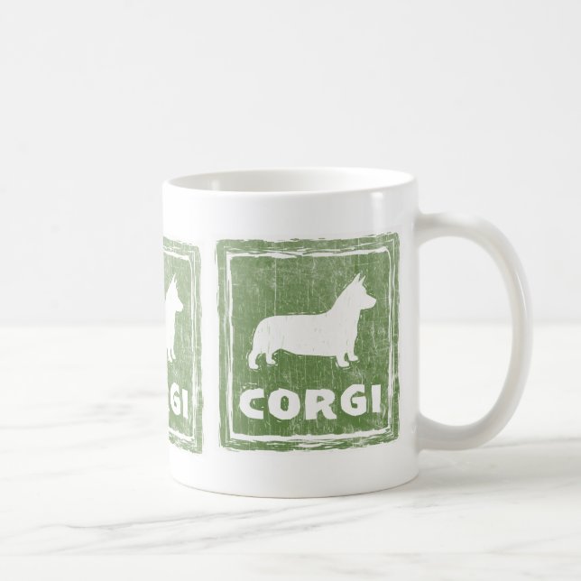Mug Pembroke Welsh Corgi Chien Silhouettes (Droite)