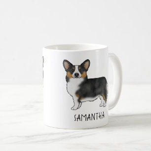 Mug Pembroke Welsh Corgi Tricolore Noir Nom Personnali