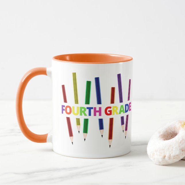 Mug Pencils 4e année enseignant Musique (Avec donut)