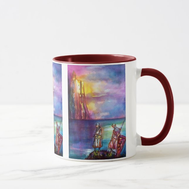 Mug PENDRAGON Chevaliers médiévaux, Coucher de soleil  (Droite)