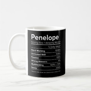 Mug Penelope Nutrition Facts Nom Nicknam personnalisé