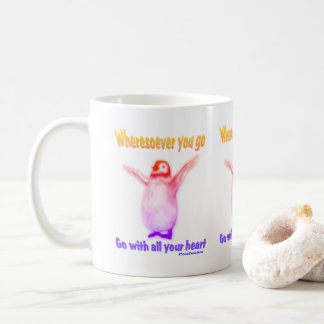 Mug Penguin Inspirational Happiness Citation Confucius