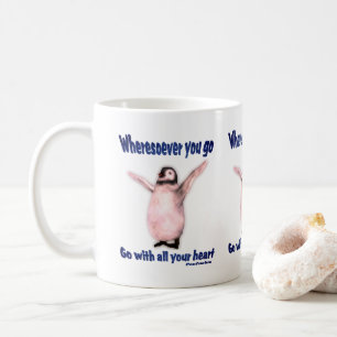 Mug Penguin Inspirational Happiness Citation Confucius
