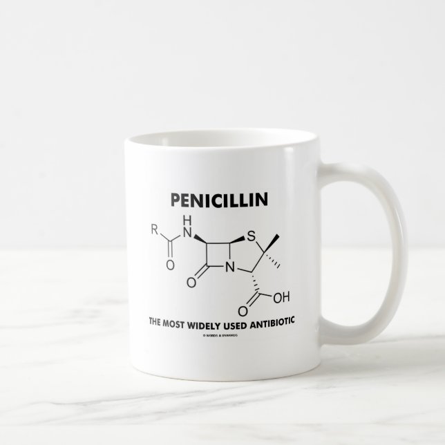 Mug Pénicilline la plupart d'antibiotique très utilisé (Droite)