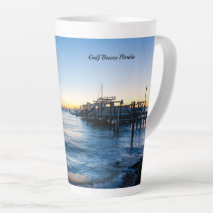 Mug Pensacola Bay Sign Sunset By Dock Latte