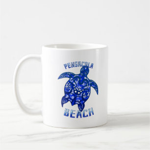 Mug Pensacola Beach Floride Vacances Tortue tribale