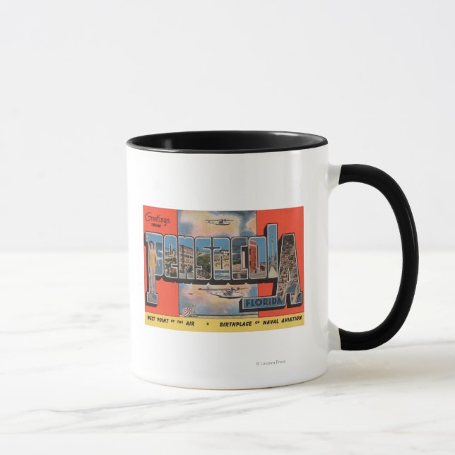 Mug Pensacola, Floride - Scènes de grandes lettres (Droite)