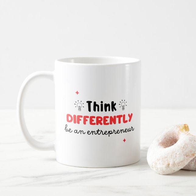 Mug "Pense différemment, sois un entrepreneur" Inspira (Avec donut)