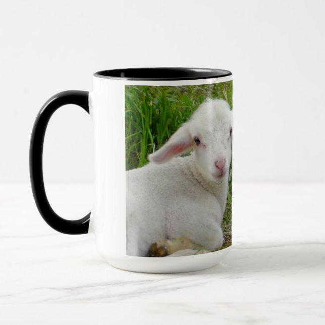 Mug Pensée animale de bébé jumeau d'agneau à vous (Gauche)