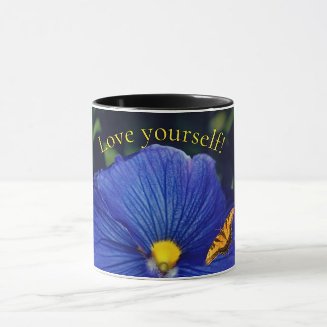 Mug Pensée violette bleue (Centre)