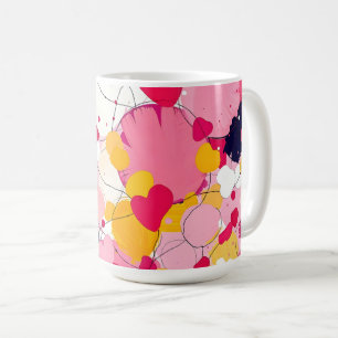 Mug "Pensées d'amour aléatoires" - Abstrait coloré