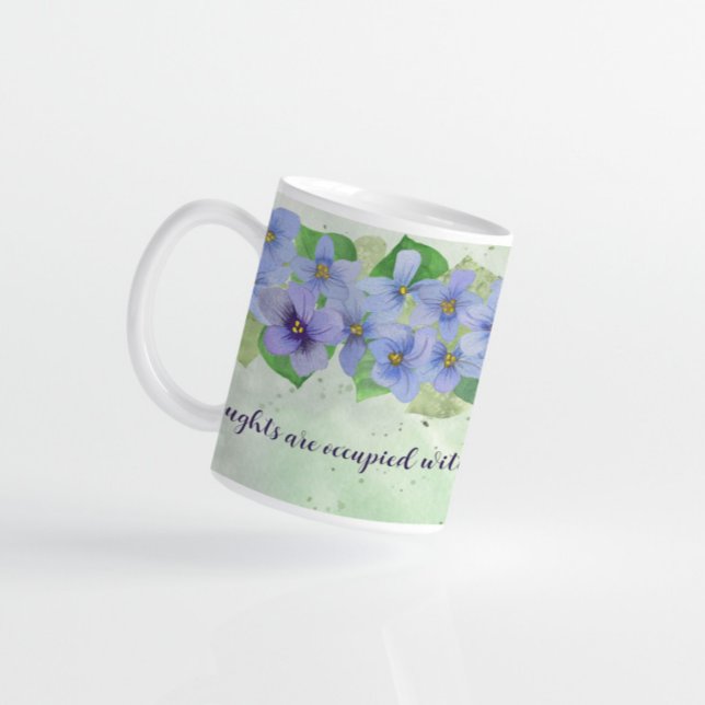 Mug Pensées d'amour Violet Fleur (Créateur téléchargé)