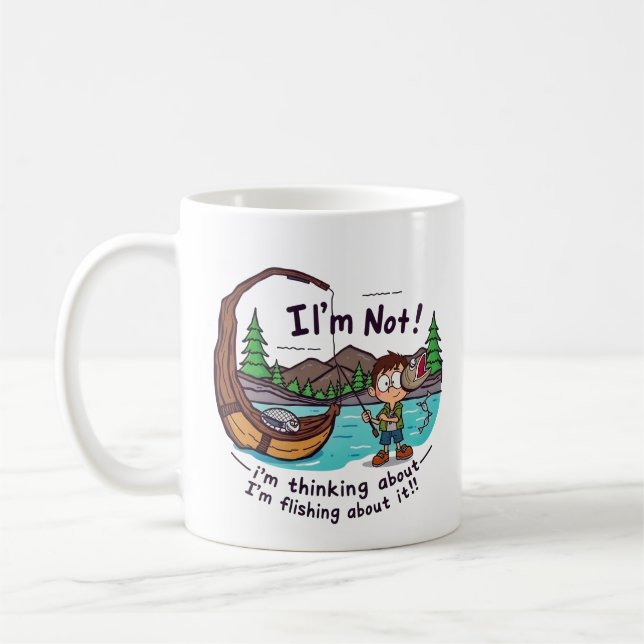 Mug Pensées de pêche : Pas seulement un grand conte! (Gauche)
