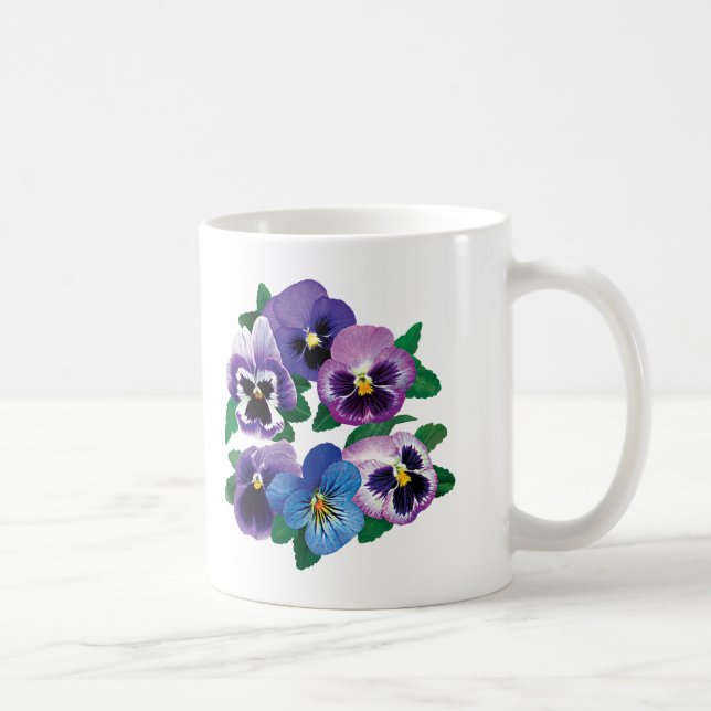 Mug Pensées de pourpre de cercle (Droite)