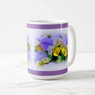 Mug Pensées - Violettes et Jaunes