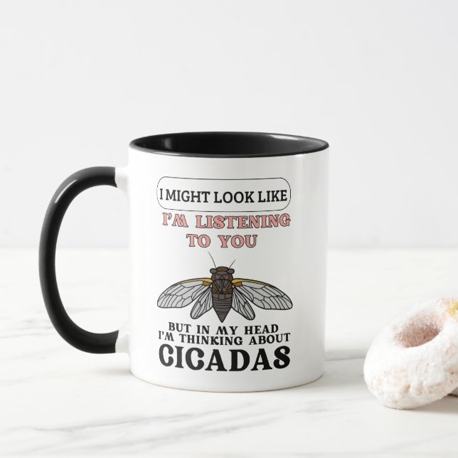 Mug Penser à Cicadas (Avec donut)