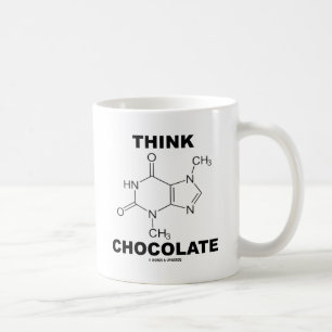 Mug Pensez le chocolat (la chimie de molécule de