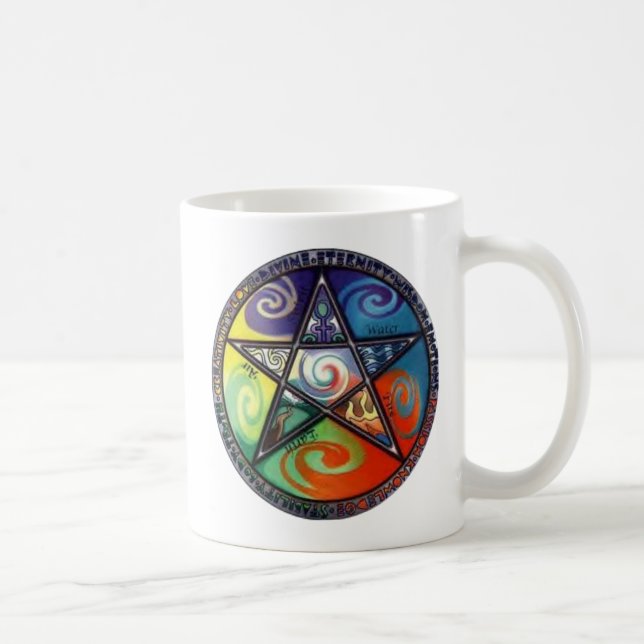 Mug Pentagone étoilé de Wiccan (Droite)