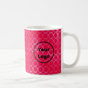 Mug Pentagones de logo personnalisés en rose