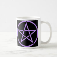 Pentagramme noir et Lilac / Pentacle Wiccan Musiqu