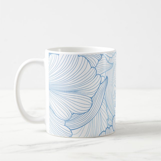 Mug Peony vintage : Motif Floral sans joint (Gauche)