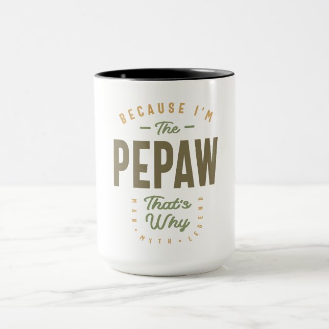 Mug Pepaw - Papa Grand-Père L'Autorité Ultime (Centre)
