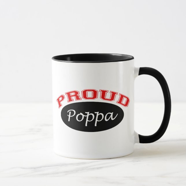 Mug Pépère fier (noir et rouge) (Droite)