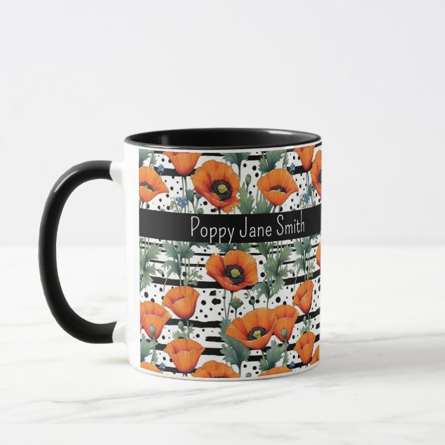 Mug Pépites de Californie d'Orange Blancs noirs (Gauche)