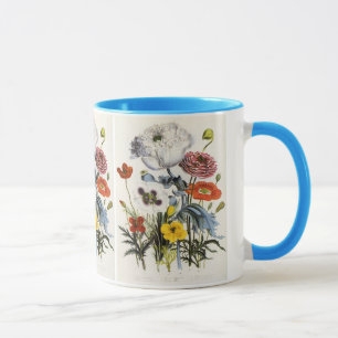 Mug Pépites vintages dans le jardin, Fleurs victorienn