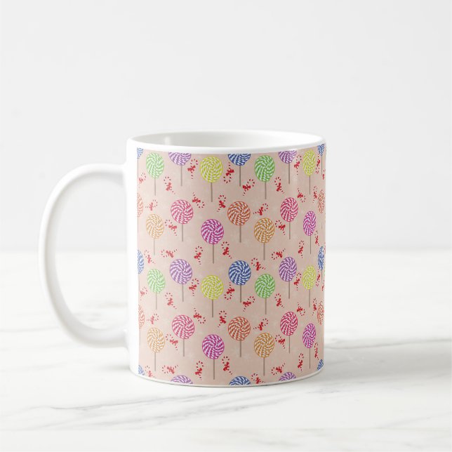 Mug Peppermint Candy Mints Christmas, candy canes (Gauche)