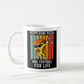 Mug Pepperoni Pizza Et Football Américain À Vie