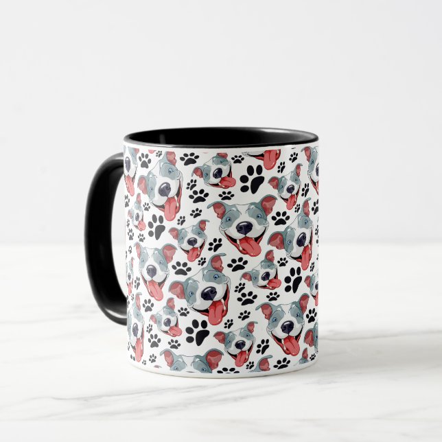 Mug Peppy Pit Bull American Pitbull Pet Puppy Chien (Devant gauche)