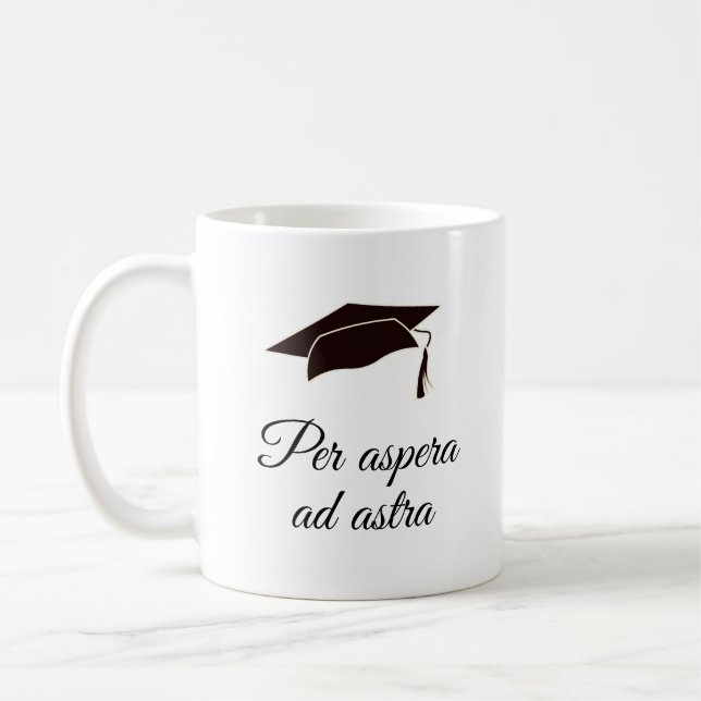 Mug Per aspera ad astra Citation latine Script  (Gauche)