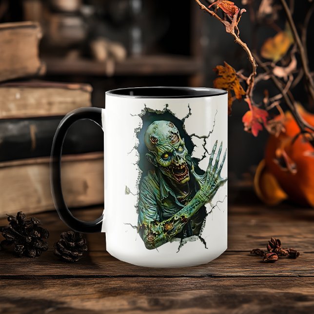 Mug Percée de zombie – Café d'horreur effrayant  (Créateur téléchargé)