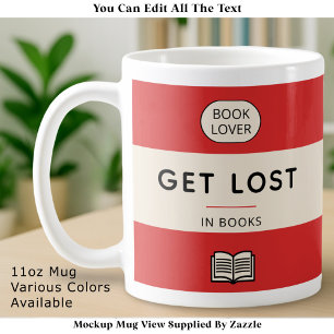 Mug Perdez-vous dans les livres Couverture vintage de 