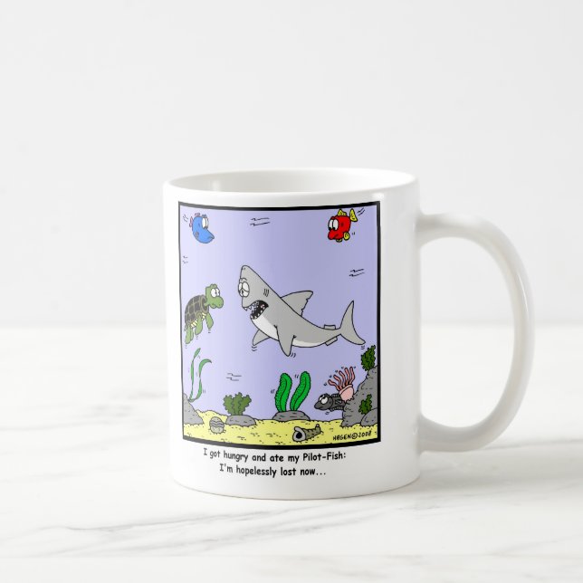 Mug Perdu : Bande dessinée de requin (Droite)