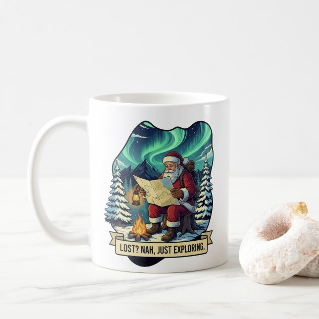 Mug Perdu Nah à l'exploration de Père Noël Design (Avec donut)