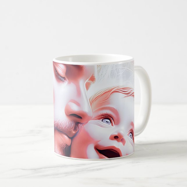 Mug Père Baby Coeur Connexion (Devant droit)
