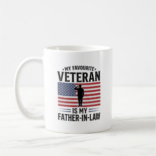 Mug Père beau-père vétéran Citation patriotique vintag
