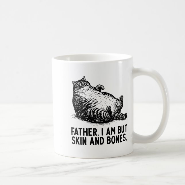 Mug Père Chat Je Suis Mais Peau Et Os  (Droite)