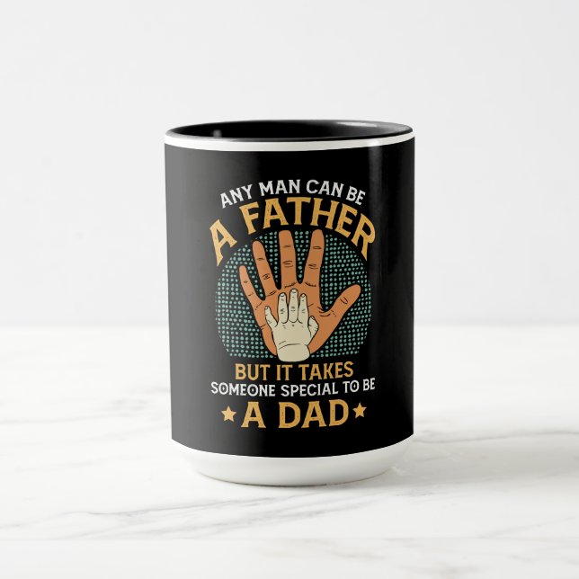 Mug Père contre papa : La différence de coeur (Centre)