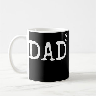 Mug Père de 3 Cadeau de Enfants Papa Cubed Papa à
