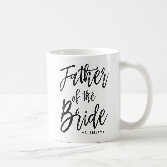 Mug Père de la mariée | Style de script Mariage person (Droite)