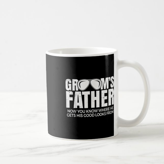 Mug Père du marié maintenant vous savez d'où il tient  (Droite)