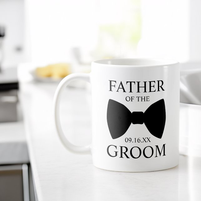 Mug Père du marié moderne cravate (Modern Father of the Groom Bowtie Coffee Mug)