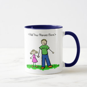 Mug père et fille (nom de la Personnaliser)