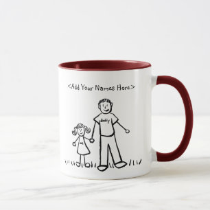 Mug père et fille (nom de la Personnaliser)
