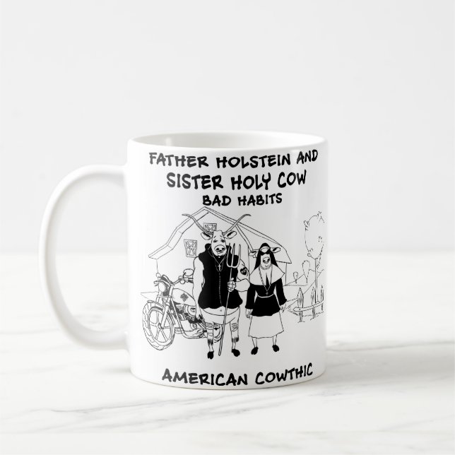 Mug Père Holstein et mauvaises habitudes saintes de (Gauche)